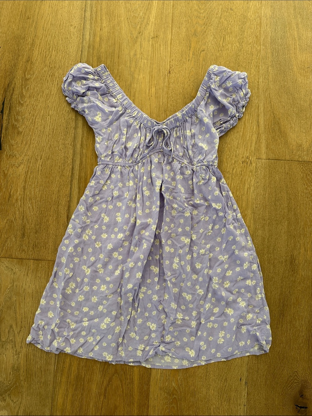 RSQ Lavender Floral Puff Sleeve Dress